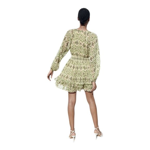 ZARA | Green | PRINTED SWISS DOT DRESS - Picture 6 of 9